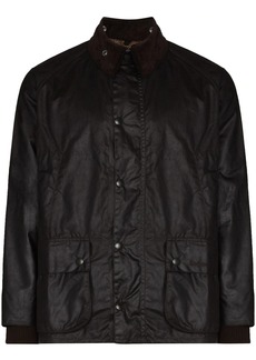 Barbour faux-leather snap-button jacket