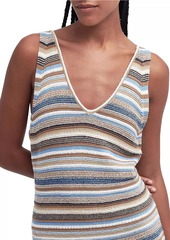Barbour Blakeney Stripe Cotton-Blend Knit Midi-Dress