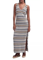 Barbour Blakeney Stripe Cotton-Blend Knit Midi-Dress