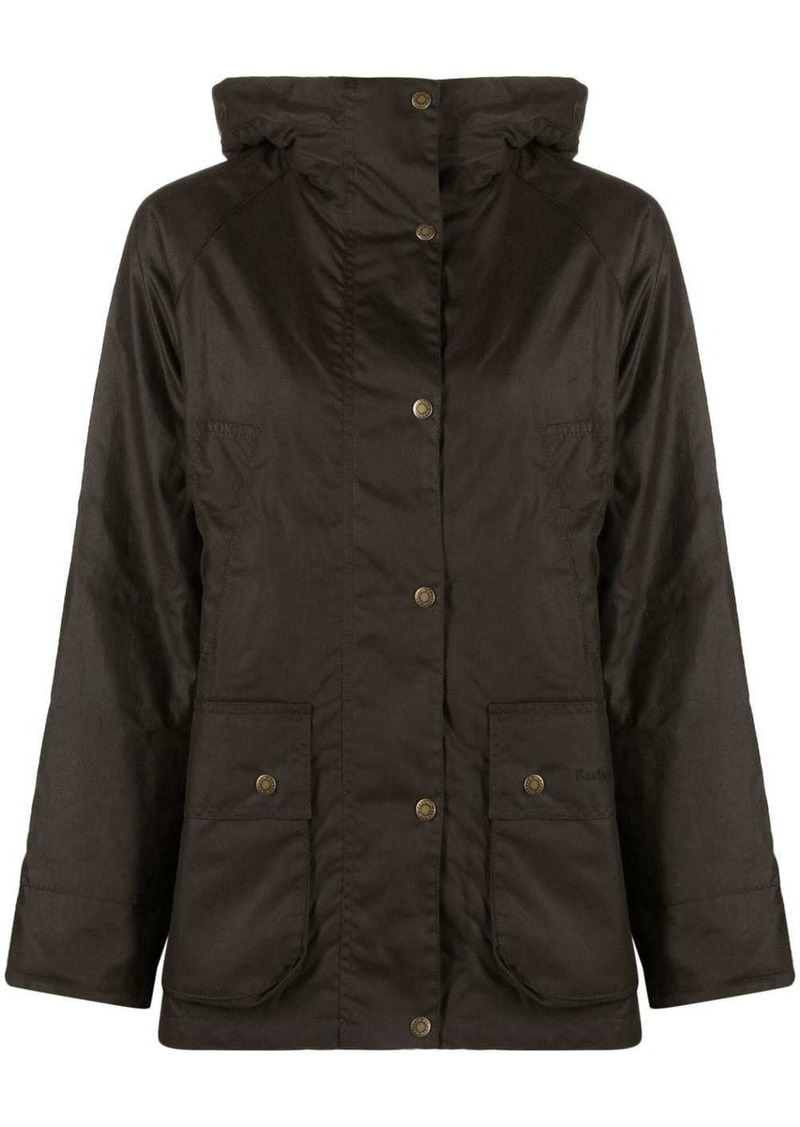 Barbour button-up hooded jacket