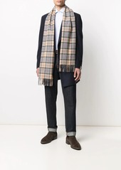 Barbour check-print fringed-edge scarf