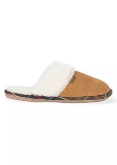 Barbour Ellery Seude & Faux-Shearling Slippers