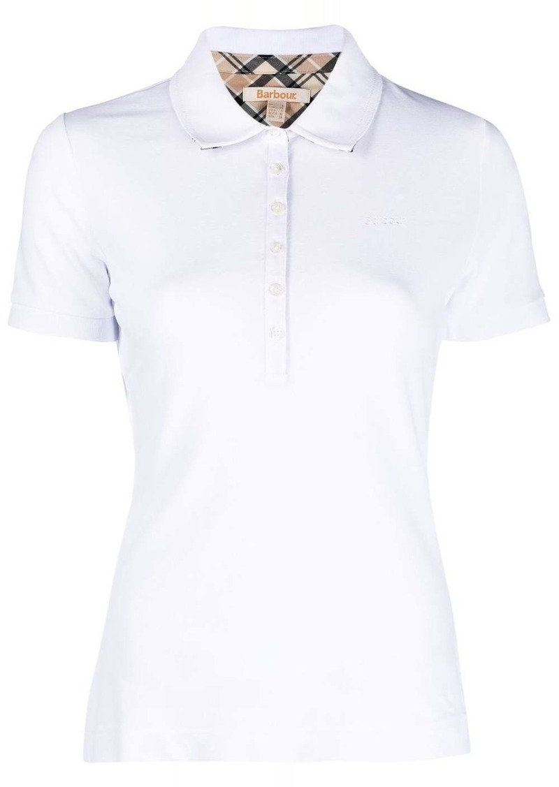 Barbour embroidered-logo cotton polo top