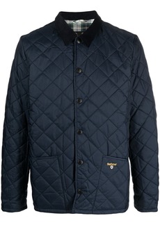 Barbour embroidered-logo quilted jacket