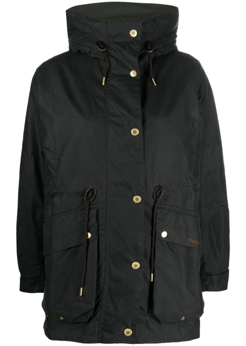 Barbour funnel-neck single-breasted coat