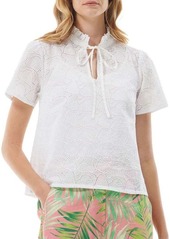 Barbour Leaf Embroidery Top
