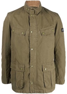 Barbour logo-patch sleeve jacket