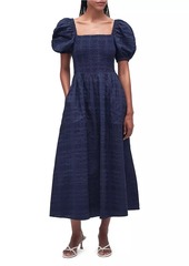 Barbour Macy Checkered Cotton Midi-Dress