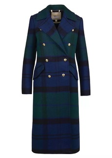 Barbour Marlene Plaid Wool-Blend Coat