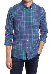 Barbour Rooney Tailored Fit Tattersall Button-Down Shirt in Racing Green at Nordstrom