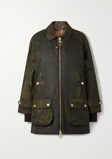 Barbour Norwood Leather-trimmed Waxed Cotton-canvas Jacket