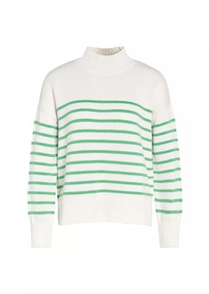 Barbour Oakfield Striped Cotton Funnel Neck Sweater