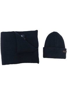 Barbour ribbed beanie set