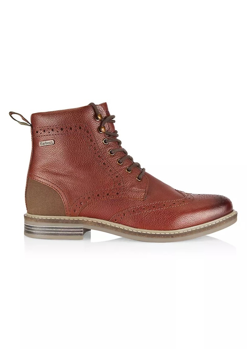 Barbour Seaton Lace-Up Leather-Blend Boots