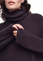 Barbour Stitch Cotton-Blend Funnel Neck Sweaterdress