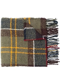 Barbour tartan bouclé yarn scarf