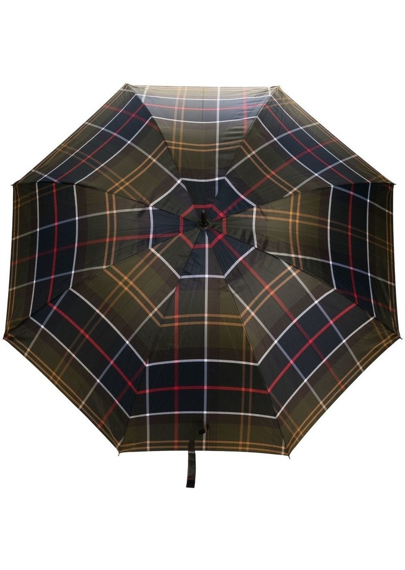 Barbour tartan-check umbrella