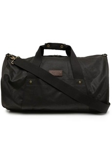 Barbour waxed travel duffle bag