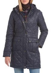 Women's Barbour Jenkins Quilted Nylon Jacket With Removable Hood