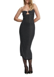 Bardot Aisha Rhinestone Embellished Cutout Midi Dress