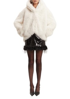 Bardot Callan Hooded Faux Fur Jacket