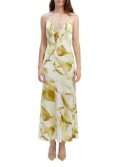 Bardot Capri Abstract Print Satin Slipdress