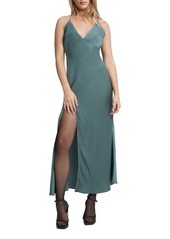 Bardot Cartellina Embellished Trim Satin Maxi Dress