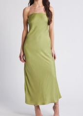 Bardot Casette Strapless Satin Cocktail Dress