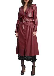 Bardot Faux Leather Trench Coat