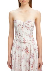 Bardot Gracious Floral Strapless Corset Top in Blossom at Nordstrom Rack