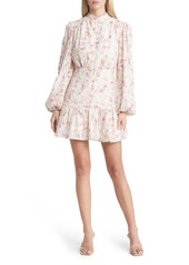Bardot Hendry Floral Long Sleeve Cotton Minidress