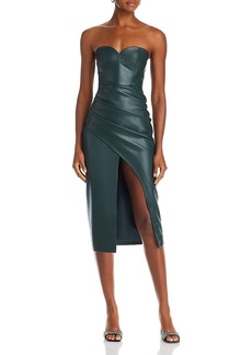 Bardot Kai Faux-Leather Midi Dress