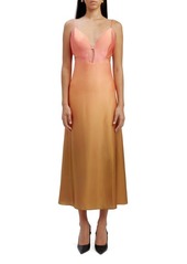 Bardot Karlotta Ombré Cutout Satin Maxi Slipdress