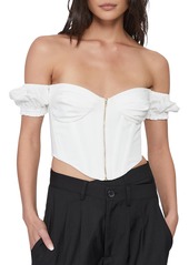 Bardot Lena Off the Shoulder Corset Top in Orchid White at Nordstrom Rack