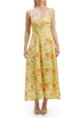 Bardot Lilah Floral Corset Midi Dress