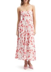 Bardot Lola Floral Strapless Corset Dress