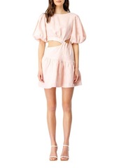 Bardot MIMI LINEN MINI DRESS in Soft Pink at Nordstrom