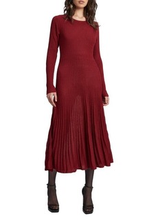 Bardot Rina Long Sleeve Ribbed Sweater Dress
