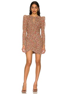 Bardot Ruched Ditsy Floral Mini Dress