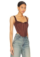 Bardot Satin Corset Bustier