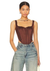 Bardot Satin Corset Bustier