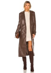 Bardot Faux Leather Trench Coat
