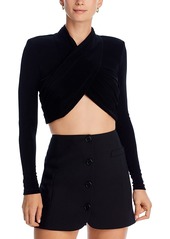 Bardot Wren Wrap Knit Crop Top