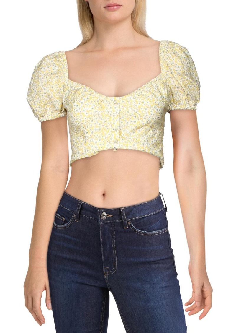 Bardot Christie Womens Floral Off-The-Shoulder Top