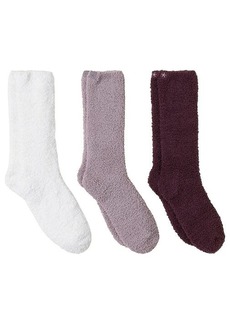 Barefoot Dreams CozyChic 3 Pair Sock Set In Fig Multi