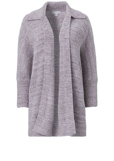 Barefoot Dreams CozyChic Collared Poncho In Almond & Deep Taupe