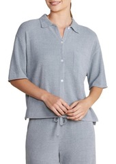 barefoot dreams CozyChic Ultra Lite Short Sleeve Button-Up Shirt
