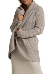 barefoot dreams CozyChic Cable Knit Shawl Collar Cardigan