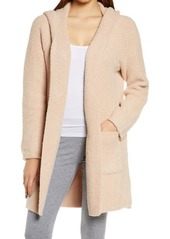 barefoot dreams CozyChic&trade; Hooded Long Sweater Coat in Soft Camel at Nordstrom