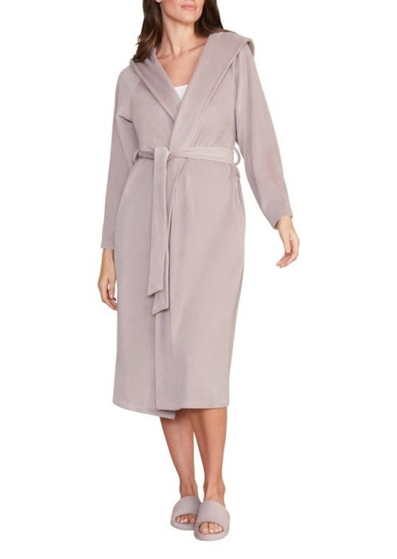 barefoot dreams LuxeChic Hooded Velour Robe